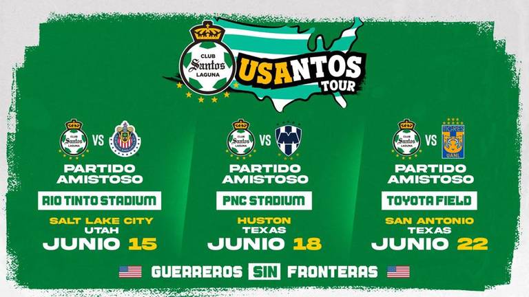 O Santos Laguna apresentou o seu calendário para o Clausura em