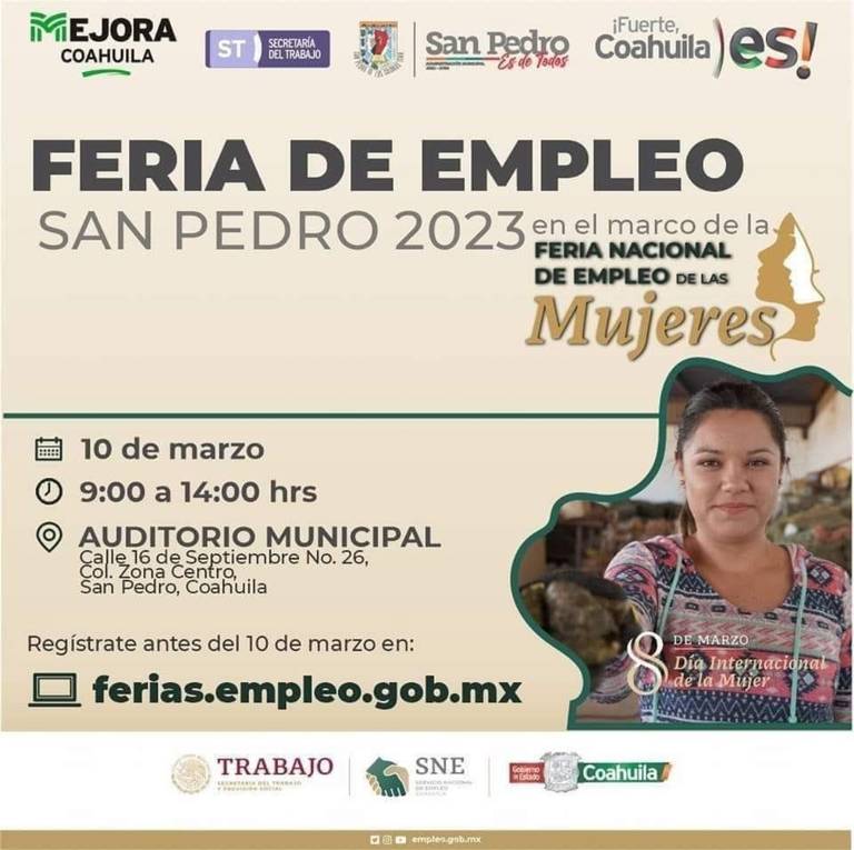 Ofertarán 500 vacantes en la Segunda Feria del Empleo en San Pedro - El Sol  de la Laguna | Noticias Locales, Policiacas, sobre México, Coahuila y el  Mundo