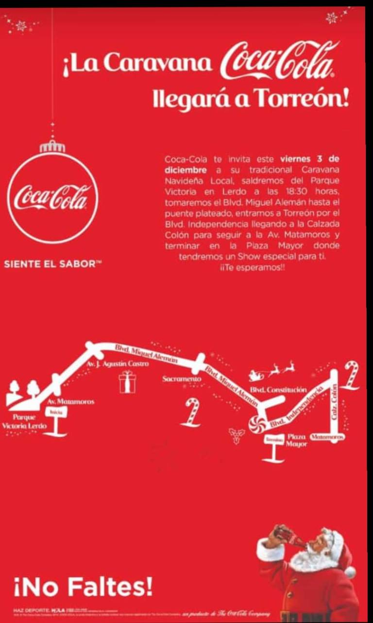 Caravana navide a Coca Cola volver a iluminar a La Laguna El